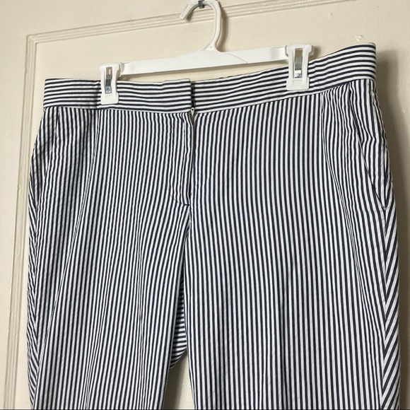 J. Crew campbell seersucker striped crop pants women's 12 - Picture 3 of 9